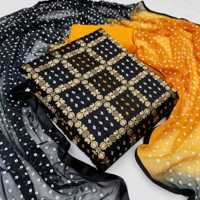 Silk Bandhani 2 Latest Festive Wear Jacquard Fancy Dress Material Collection